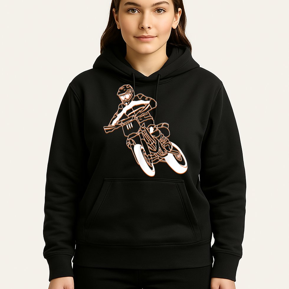 Supermoto Motorcycle Motocross Rider Racing Hoodie