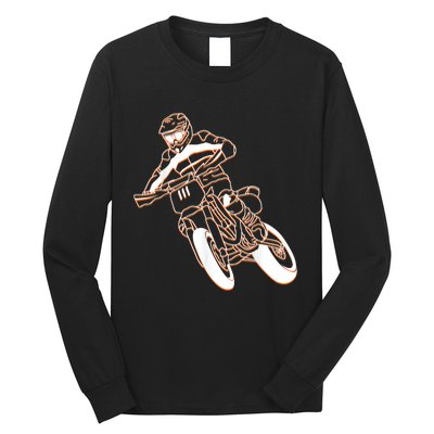 Supermoto Motorcycle Motocross Rider Racing Long Sleeve Shirt