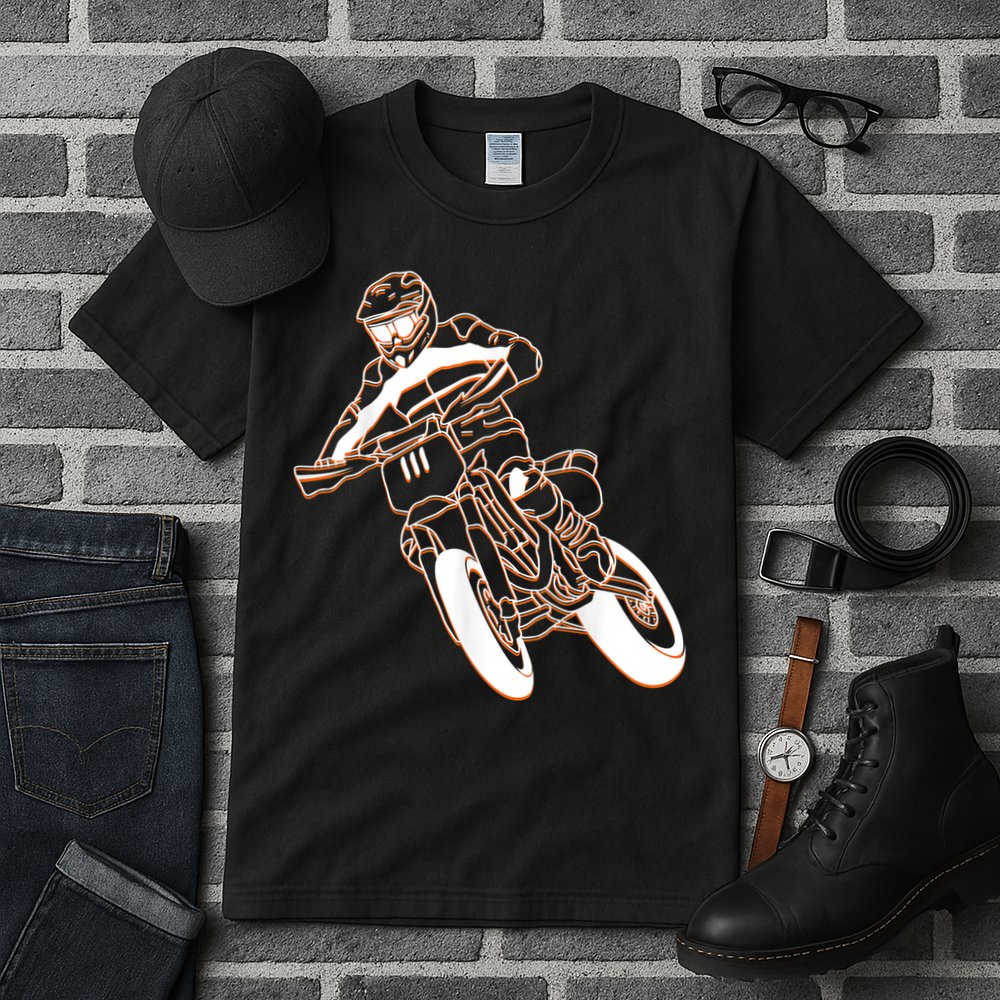Supermoto Motorcycle Motocross Rider Racing Tall T-Shirt
