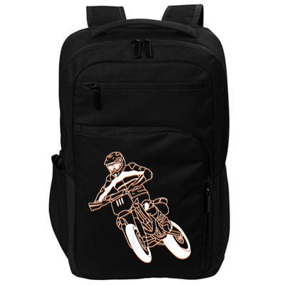 Supermoto Motorcycle Motocross Rider Racing Impact Tech Backpack