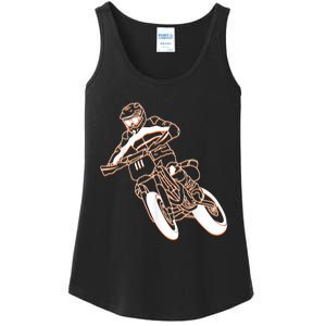 Supermoto Motorcycle Motocross Rider Racing Ladies Essential Tank