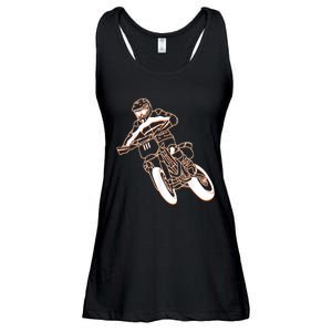 Supermoto Motorcycle Motocross Rider Racing Ladies Essential Flowy Tank