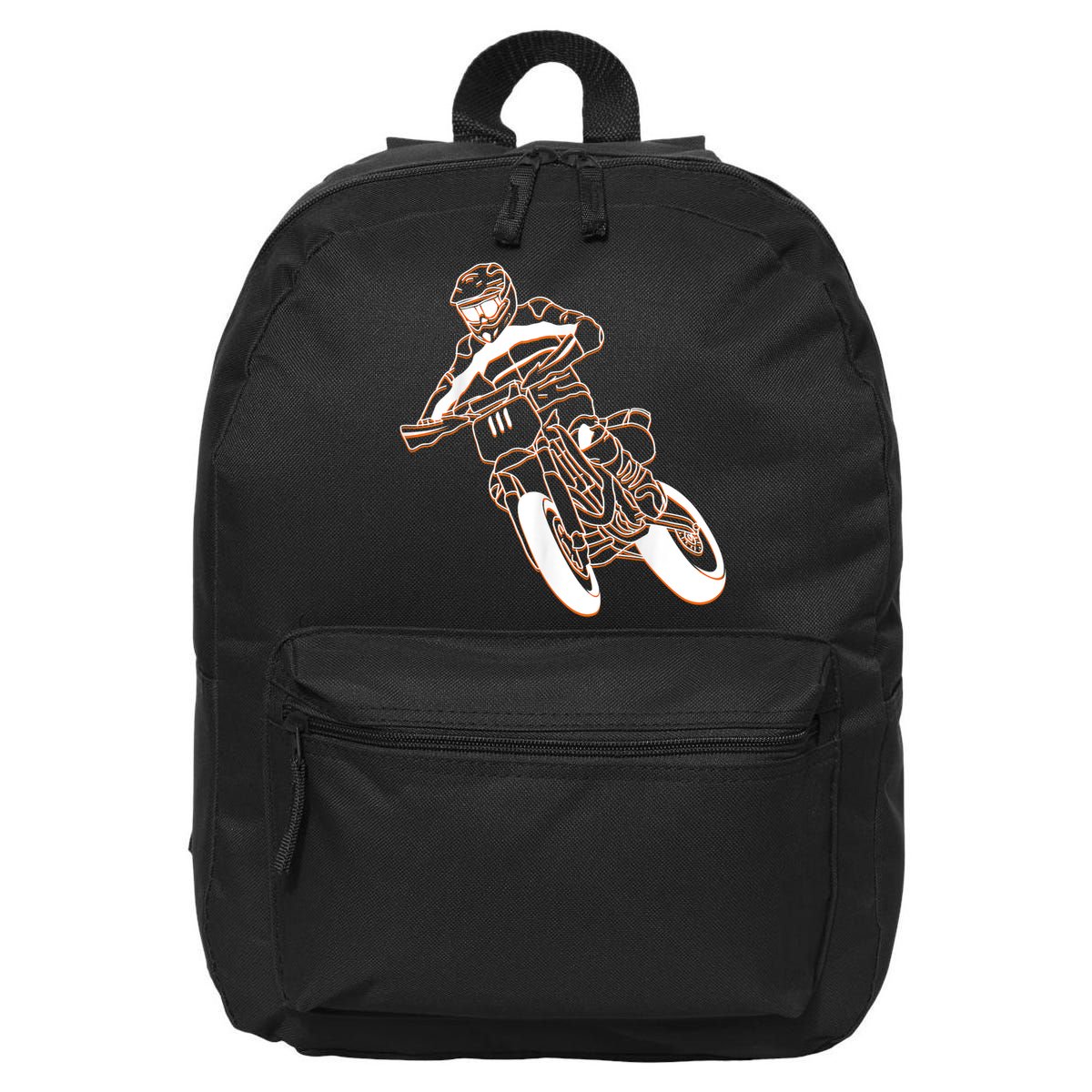 Supermoto Motorcycle Motocross Rider Racing 16 in Basic Backpack