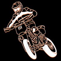 Supermoto Motorcycle Motocross Rider Racing 16 in Basic Backpack