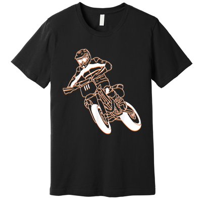 Supermoto Motorcycle Motocross Rider Racing Premium T-Shirt