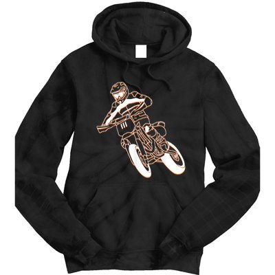 Supermoto Motorcycle Motocross Rider Racing Tie Dye Hoodie