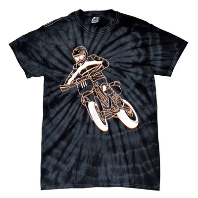 Supermoto Motorcycle Motocross Rider Racing Tie-Dye T-Shirt