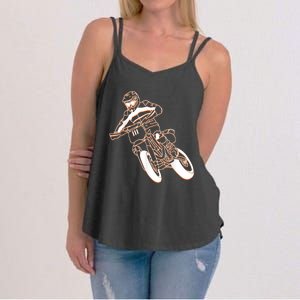 Supermoto Motorcycle Motocross Rider Racing Women's Strappy Tank