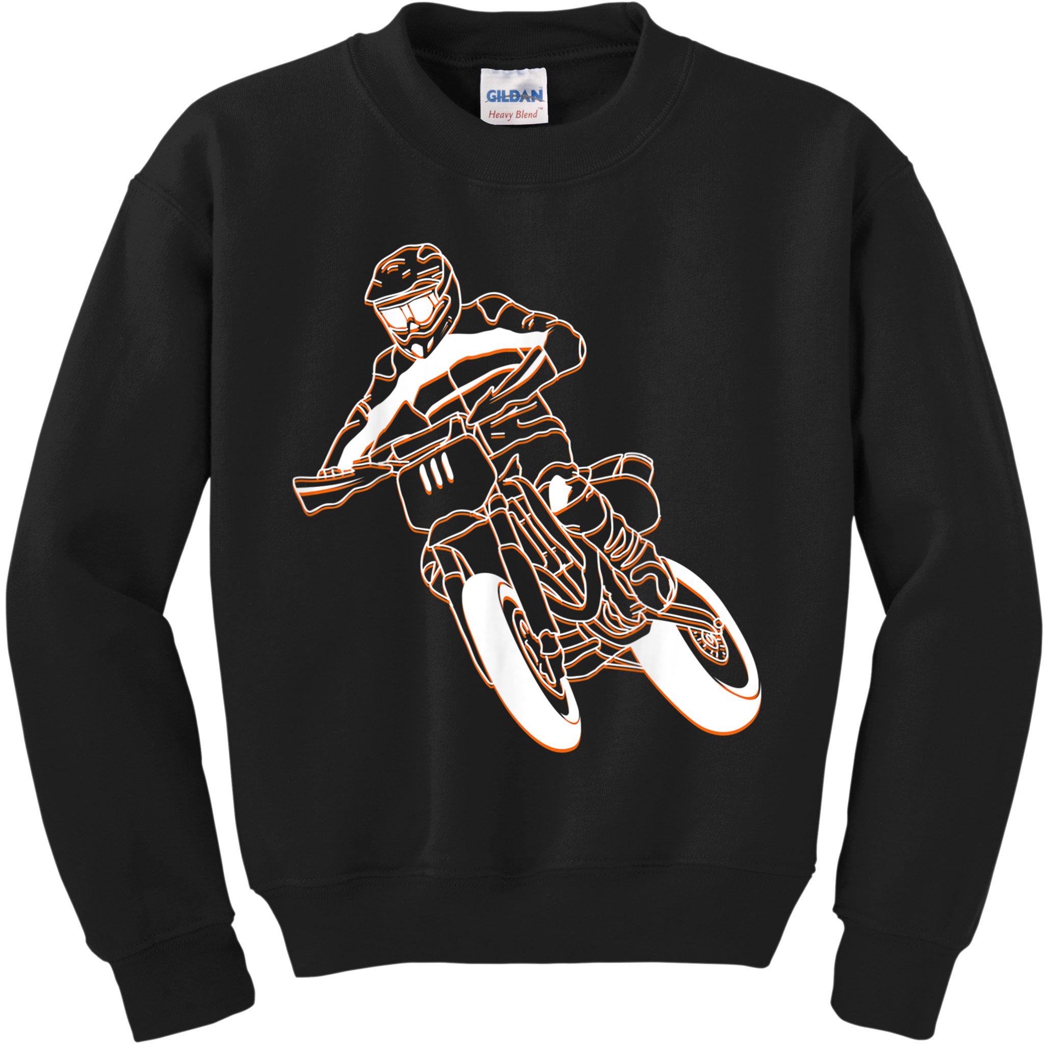 Supermoto Motorcycle Motocross Rider Racing Kids Sweatshirt