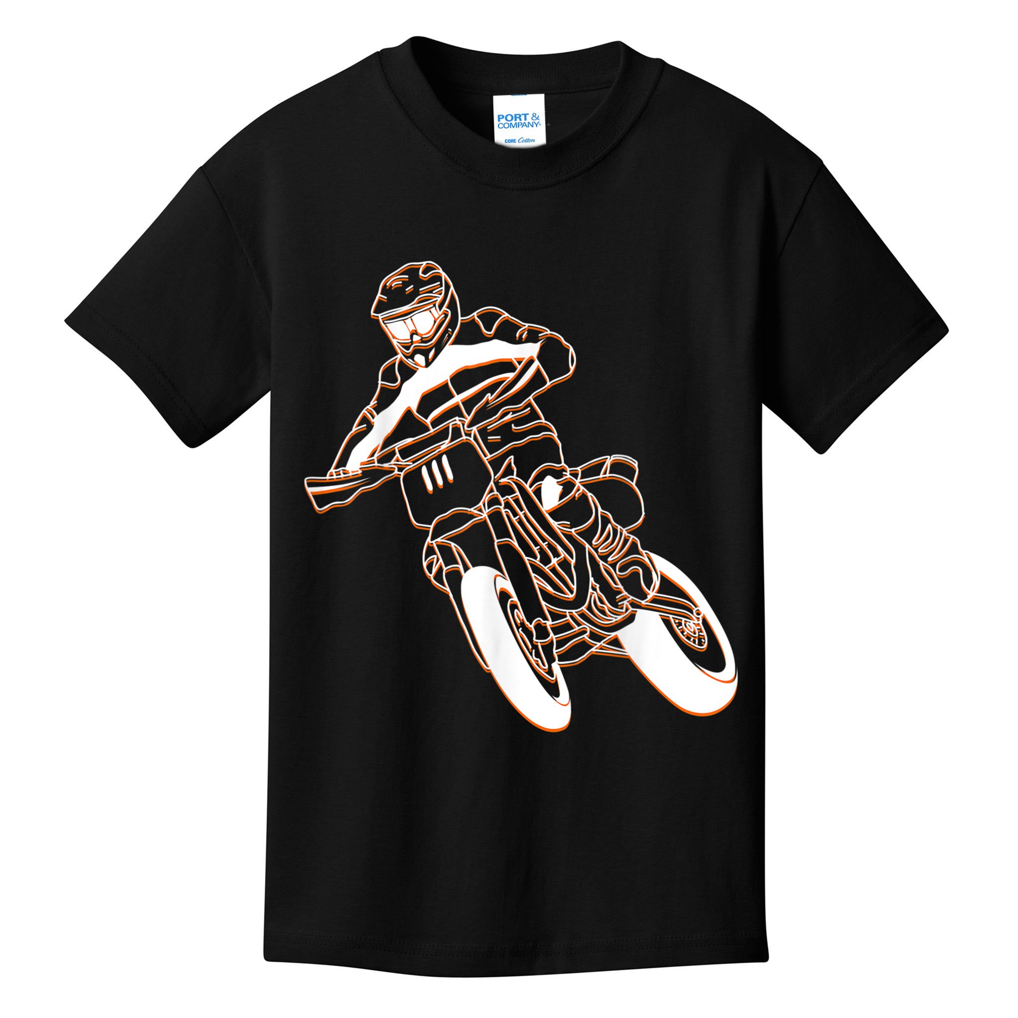 Supermoto Motorcycle Motocross Rider Racing Kids T-Shirt
