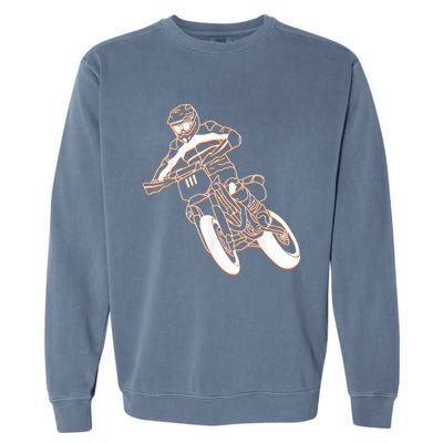 Supermoto Motorcycle Motocross Rider Racing Garment-Dyed Sweatshirt