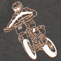 Supermoto Motorcycle Motocross Rider Racing Vector Backpack
