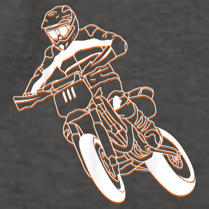 Supermoto Motorcycle Motocross Rider Racing Vector Backpack