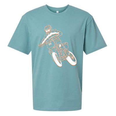 Supermoto Motorcycle Motocross Rider Racing Sueded Cloud Jersey T-Shirt