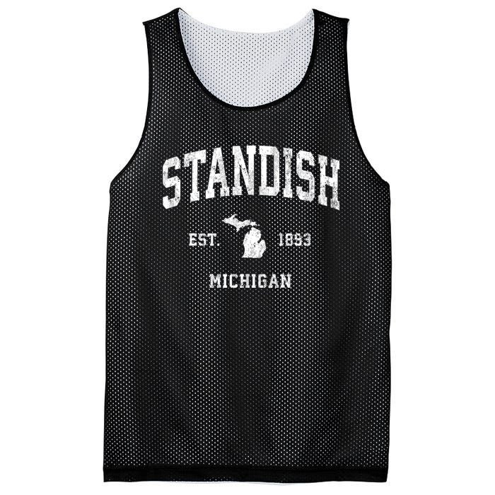 Standish Michigan Mi Vintage Athletic Mesh Reversible Basketball Jersey Tank