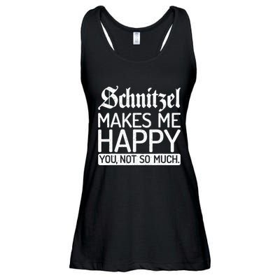 Schnitzel Makes Me Happy You Not So Much Schnitzel Ladies Essential Flowy Tank