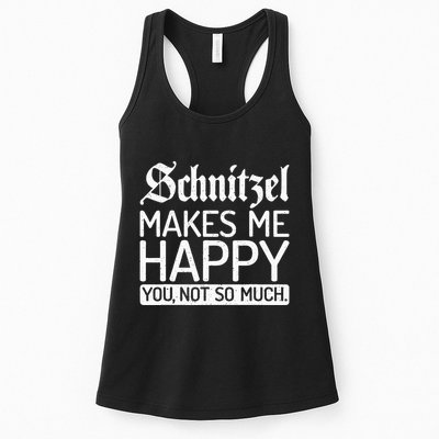 Schnitzel Makes Me Happy You Not So Much Schnitzel Womens Tank Top