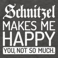 Schnitzel Makes Me Happy You Not So Much Schnitzel Vector Backpack