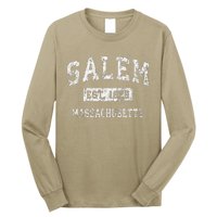 Salem Massachusetts Ma Vintage Established Long Sleeve Shirt