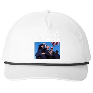 Shooting Makes Me Stronger Trump 2024 Trump 2024 Us Flag Donald Trump Election Snapback Five-Panel Rope Hat