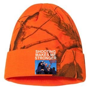 Shooting Makes Me Stronger Trump 2024 Trump 2024 Us Flag Donald Trump Election Kati Licensed 12" Camo Beanie