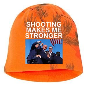 Shooting Makes Me Stronger Trump 2024 Trump 2024 Us Flag Donald Trump Election Kati - Camo Knit Beanie