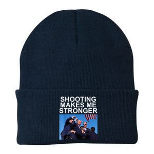 Shooting Makes Me Stronger Trump 2024 Trump 2024 Us Flag Donald Trump Election Knit Cap Winter Beanie