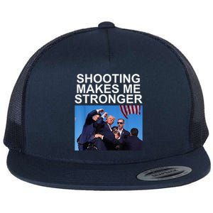 Shooting Makes Me Stronger Trump 2024 Trump 2024 Us Flag Donald Trump Election Flat Bill Trucker Hat