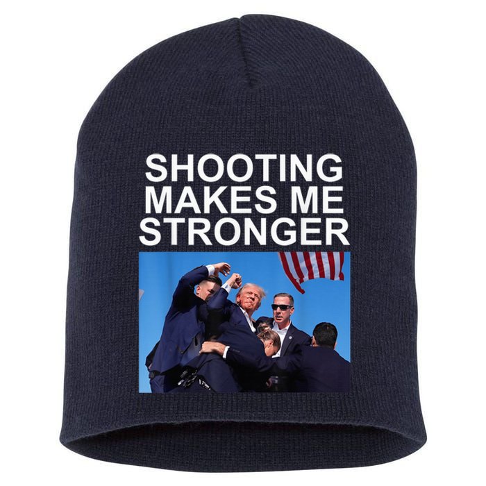 Shooting Makes Me Stronger Trump 2024 Trump 2024 Us Flag Donald Trump Election Short Acrylic Beanie