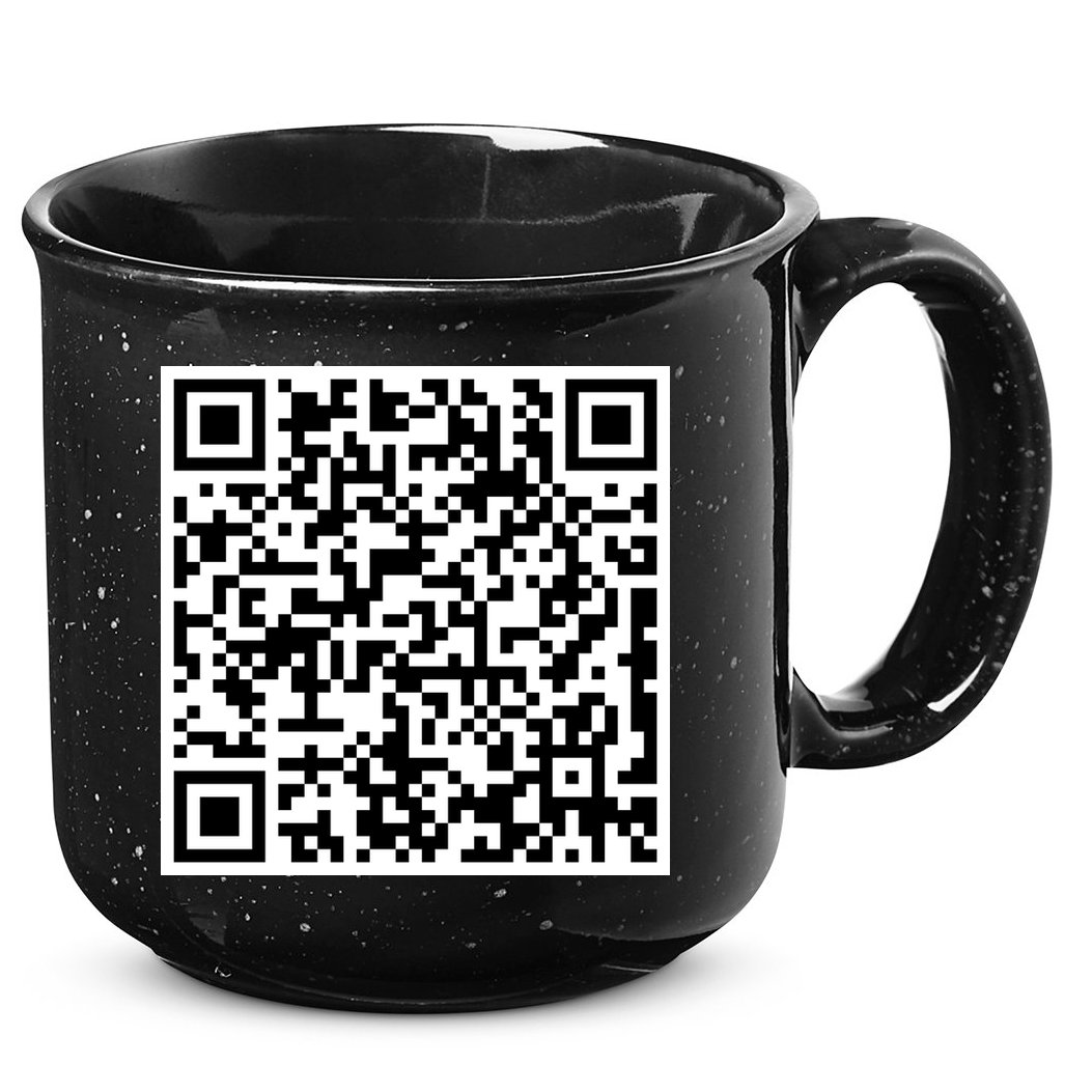 Scan Me Mathew 22:37-38 Bible Quote Shall Love The Lord 15oz Campfire Ceramic Mug
