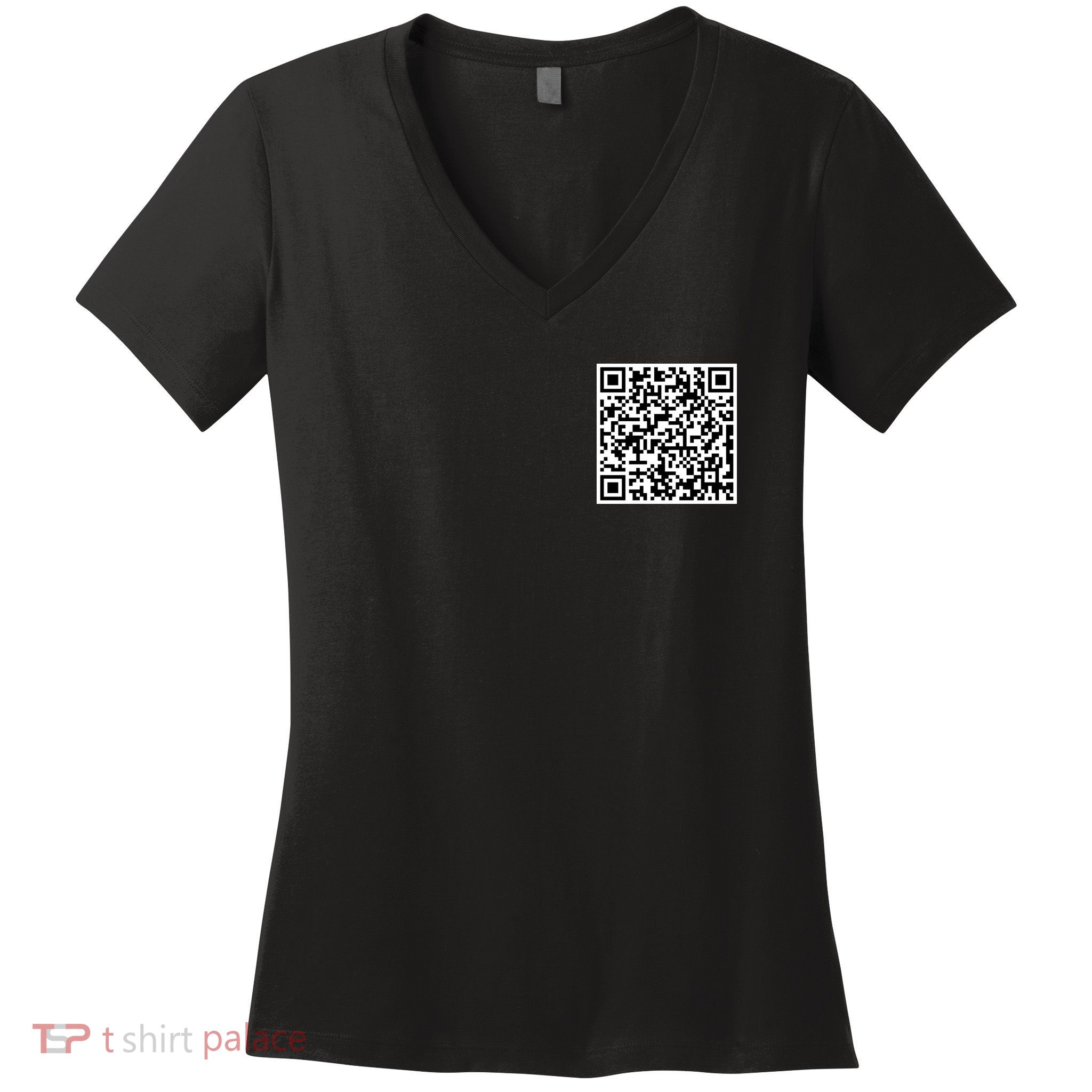 Scan Me Mathew 22:37-38 Bible Quote Shall Love The Lord Women's V-Neck T-Shirt