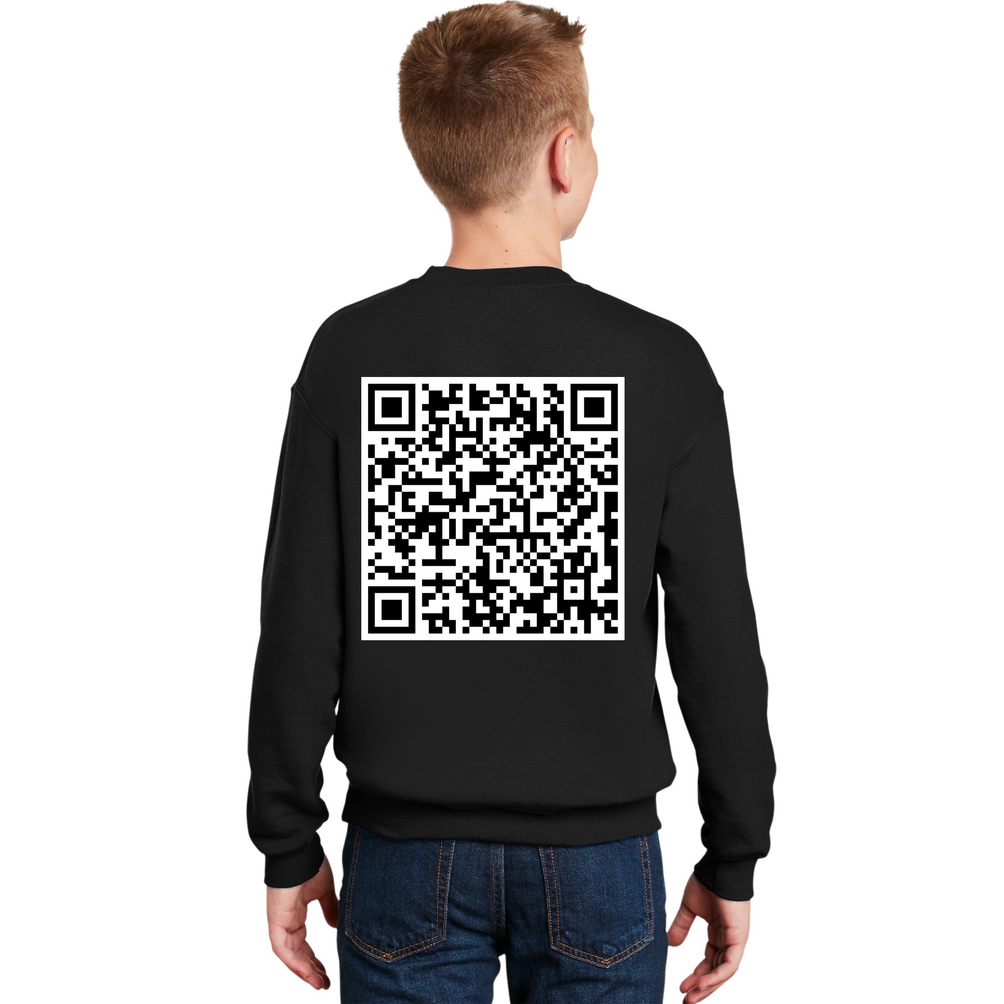 Scan Me Mathew 22:37-38 Bible Quote Shall Love The Lord Kids Sweatshirt