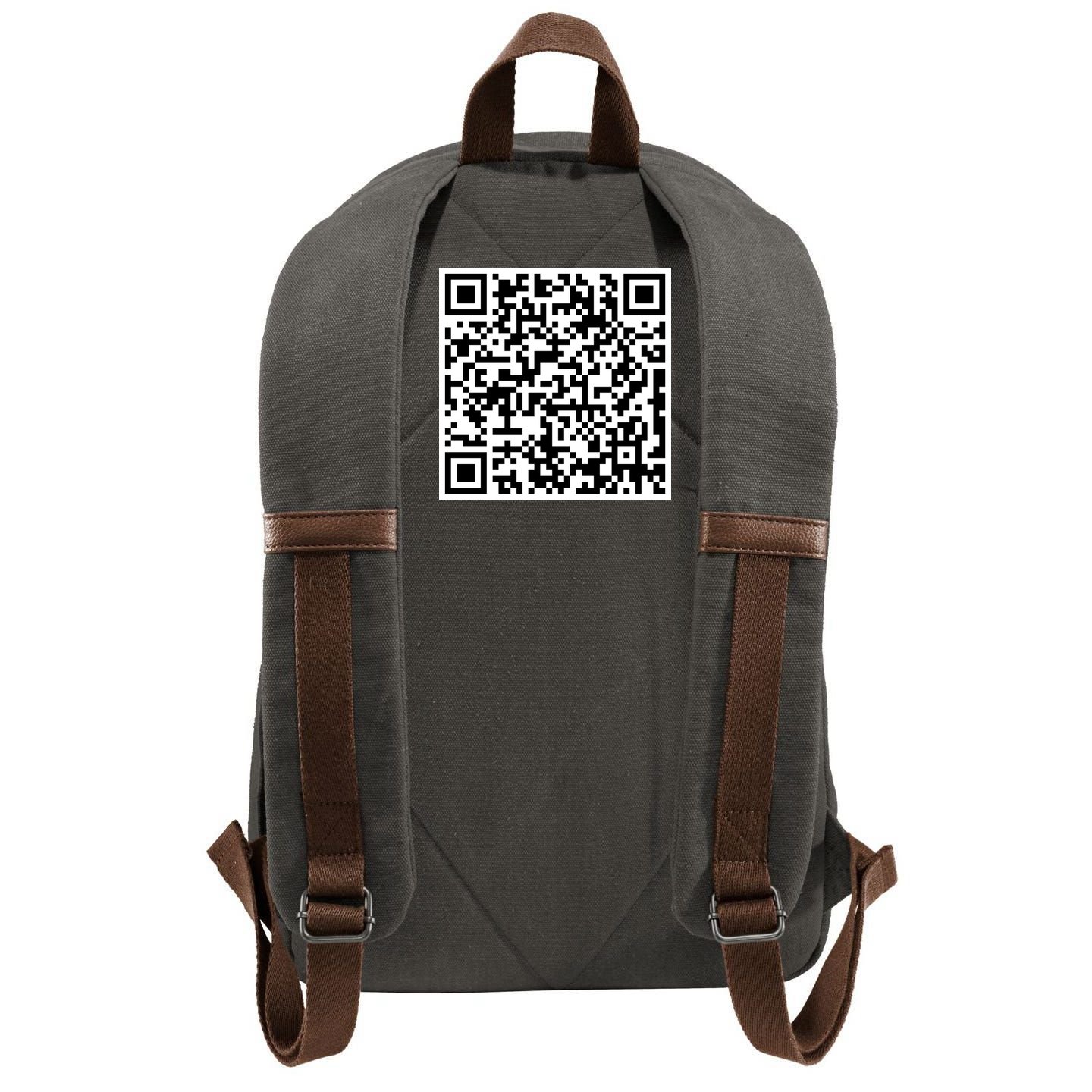 Scan Me Mathew 22:37-38 Bible Quote Shall Love The Lord Cotton Canvas Backpack