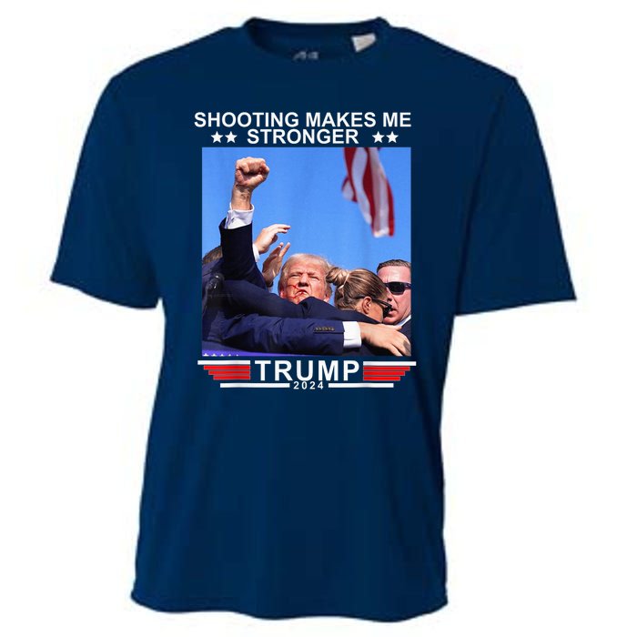 Shooting Makes Me Stronger Trump 2024 Trump 2024 Us Flag Donald Trump Election Cooling Performance Crew T-Shirt