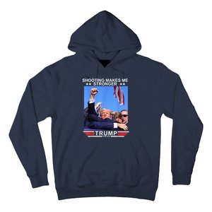 Shooting Makes Me Stronger Trump 2024 Trump 2024 Us Flag Donald Trump Election Hoodie