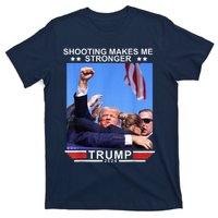 Shooting Makes Me Stronger Trump 2024 Trump 2024 Us Flag Donald Trump Election T-Shirt