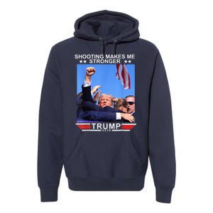 Shooting Makes Me Stronger Trump 2024 Trump 2024 Us Flag Donald Trump Election Premium Hoodie