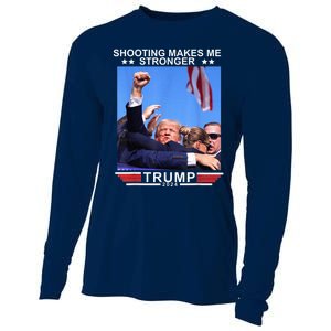 Shooting Makes Me Stronger Trump 2024 Trump 2024 Us Flag Donald Trump Election Cooling Performance Long Sleeve Crew