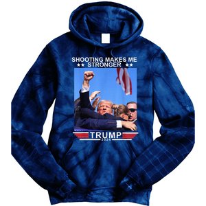 Shooting Makes Me Stronger Trump 2024 Trump 2024 Us Flag Donald Trump Election Tie Dye Hoodie