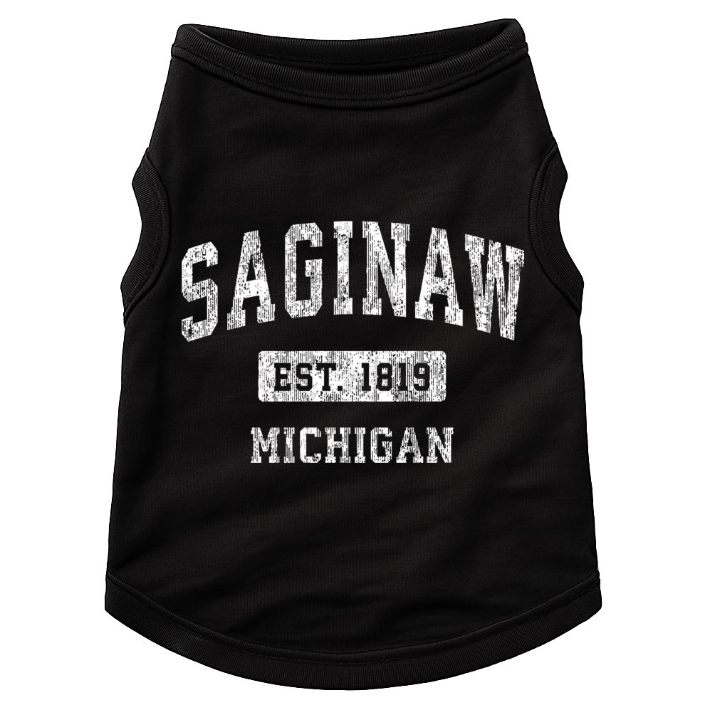 Saginaw Michigan Mi Vintage Sports Doggie Tank