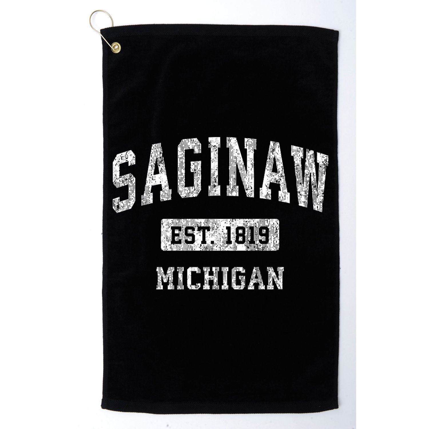 Saginaw Michigan Mi Vintage Sports Golf Towel