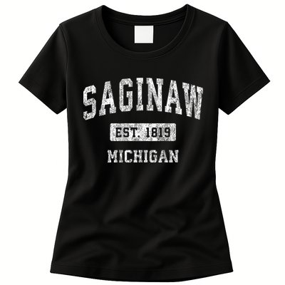 Saginaw Michigan Mi Vintage Sports Womens T-Shirt