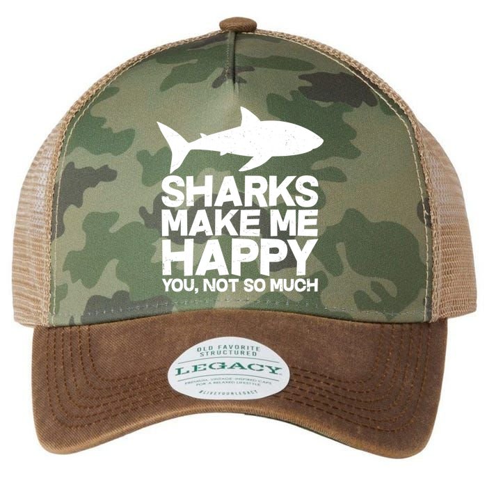 Sharks Make Me Happy You Not So Much Legacy Tie Dye Trucker Hat