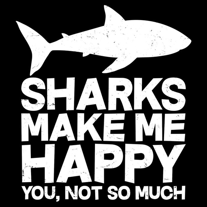 Sharks Make Me Happy You Not So Much Backpack