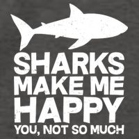 Sharks Make Me Happy You Not So Much Vector Backpack