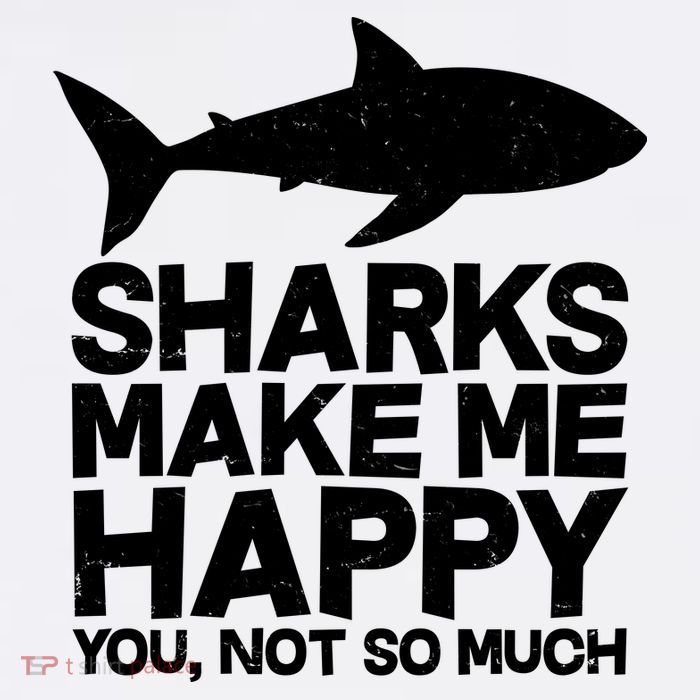 Sharks Make Me Happy You Not So Much Flatbill Hat