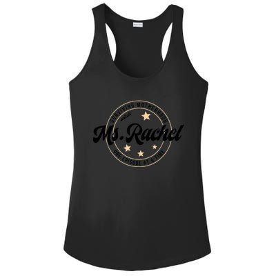 Surviving Motherhood Ms Rachel Funny Mother's Day Ladies PosiCharge Competitor Racerback Tank