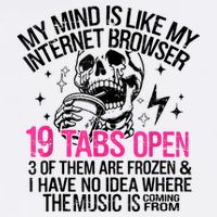 Skeleton My Mind Is Like My Internet Browser 19 Tabs Open Mousepad