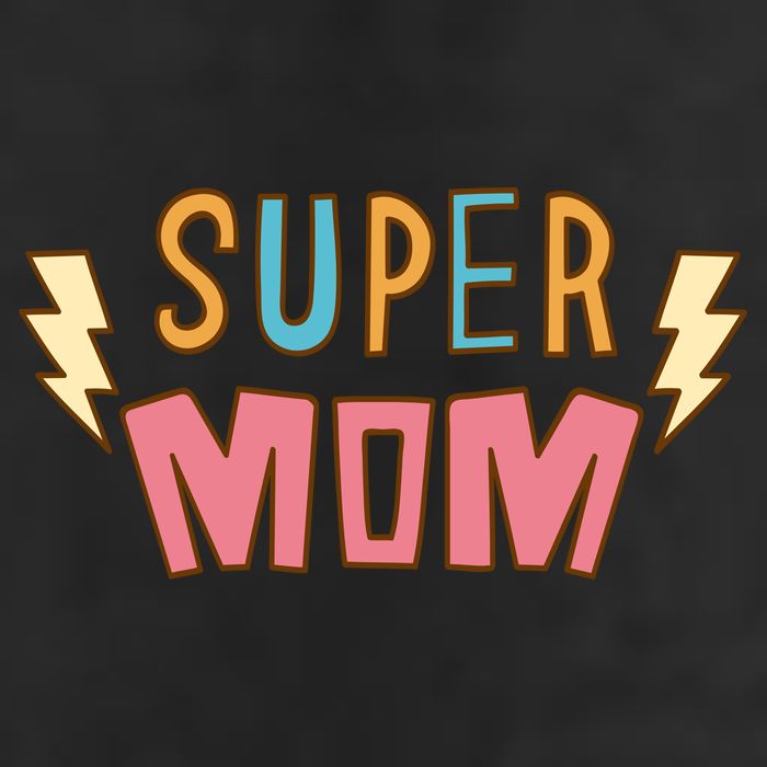 Super Mom Mothers Day 7 Panel Mesh Trucker Snapback Hat