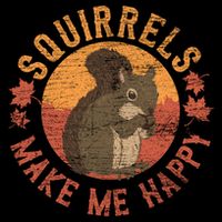 Squirrels Make Me Happy Vintage Squirrel Cute Gift Cooling Performance Crew T-Shirt
